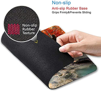 Deep Forest Waterfall Mouse Pad,Non-Slip Rubber Base Wireless Gaming MousePads for Computers Laptop Office,Cute Mouse Pads with Designs for Women - color: S135