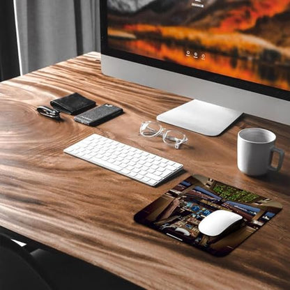 Airplane Cockpit View Mouse Pad, Flight Deck Desk Mat for Boeing 777 Lover - color: Tan Brown