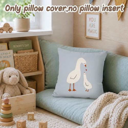 Nursery Decor Pillow Covers 18x18,Kids Room Throw Pillow Cover - color: Goose