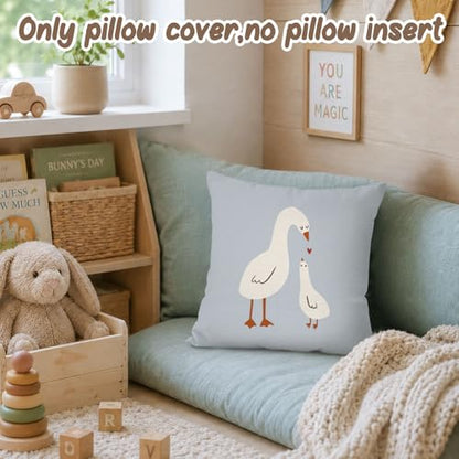 Nursery Decor Pillow Covers 18x18,Kids Room Throw Pillow Cover - color: Goose