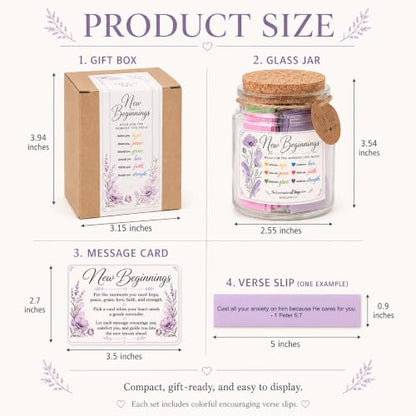 New Beginnings Bible Verse Jar, New Beginnings Gifts for Women, Coworker, Friends - color: Bible jar for new beginning