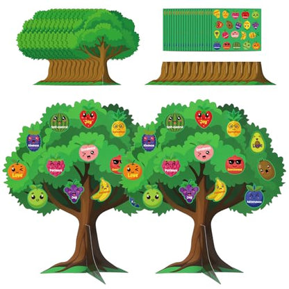 HARKOHACO 36 Set Fruit of The Spirit Trees Make Your Own Bible Accents Tree