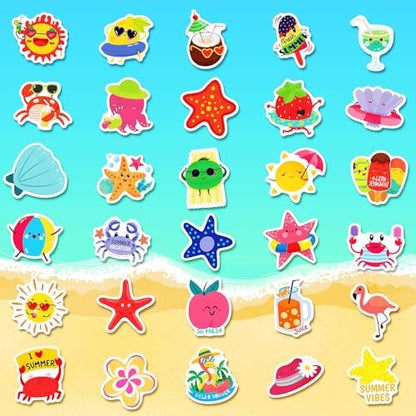 300Pcs Summer Stickers for Kids, Hawaiian Beach Stickers, Tropical Stickers - style: 300Pcs Summer Stickers