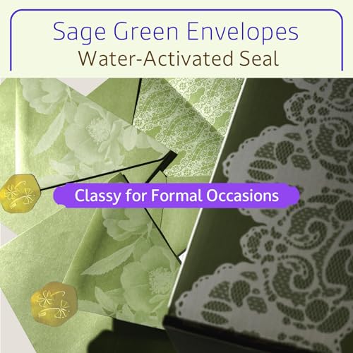 ukee's Floral Thank You Cards, Die-Cut Gold Foil, 100 Cards with Envelopes