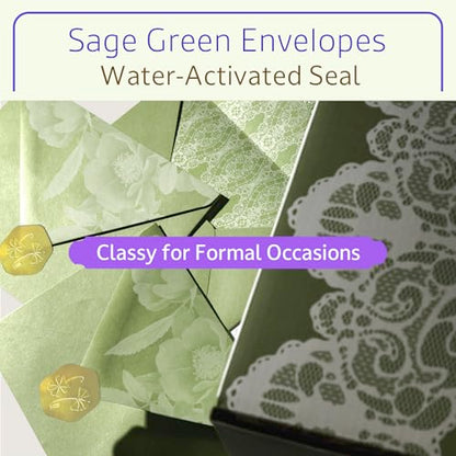 ukee's Floral Thank You Cards, Die-Cut Gold Foil, 100 Cards with Envelopes