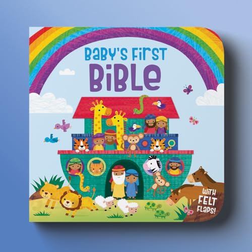 Baby’s First Bible, board book with felt lift-the-flaps, for Christmas, Easter, Baby Dedications