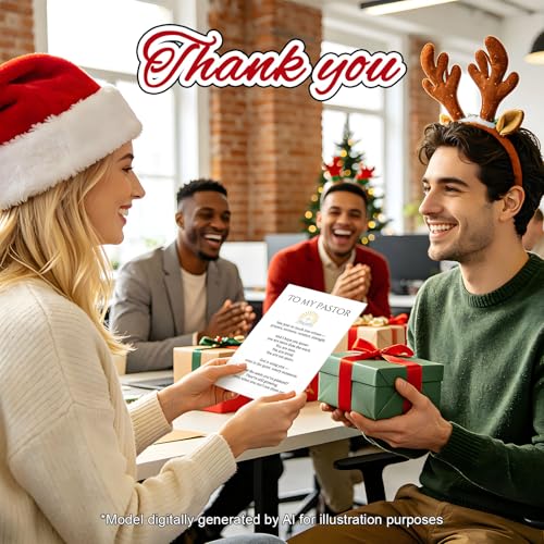 Pastor Appreciation Cards, Thank You Card to My Pastor with Envelopes - color: DXI#034
