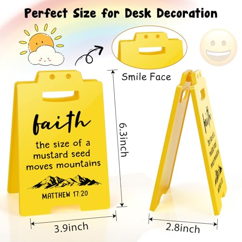 Christian Bible Verse for Women - The Size of A Mustard Seed Moves Mountains, Quote Matthew 17:20, Motivational Religion Desk Decor for Men Friend Galentines Valentines Day Birthday Gifts - style: A Mustard Seed Moves Mountains