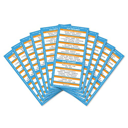 Books of the Bible Bookmarks, Bulk Pack of 10 Large Christian Devotional Guides for Bible Studies & Sunday School, Bible References to Read About Heaven, Salvation, & God's Amazing Love for You - size: Pack of 10