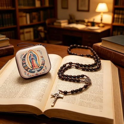 Catholic Rosary Beads, Rosarios Cross Pendant Decorative Prayer Box - color: Style-6