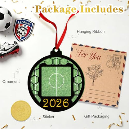 D4DREAM Soccer Ornament 2026 - Acrylic Personalized Photo Frame Ornament - color: 5-1 Soccer Ornament