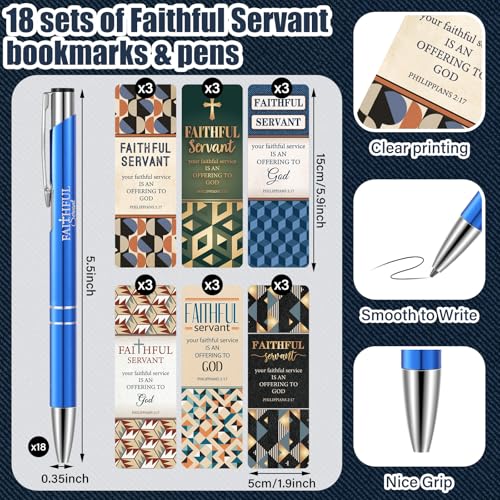Dispowreath 36 Pcs/18 Sets Faithful Servant Church Gifts Set - style: Faithful Servant