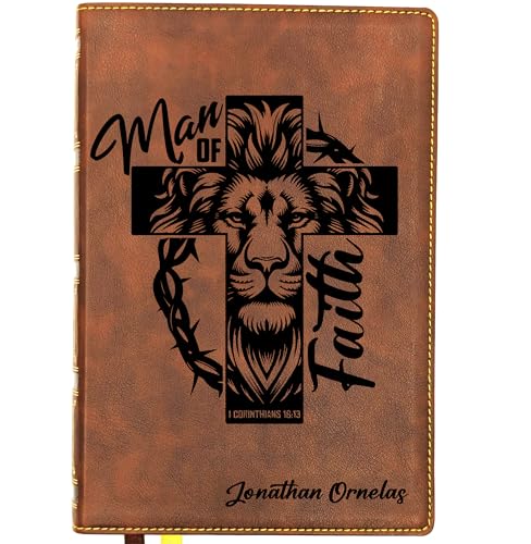 Personalized NKJV Bible, Custom Holy Bible, New King James Version (Lion Man of Faith) - style: Lion Man of Faith