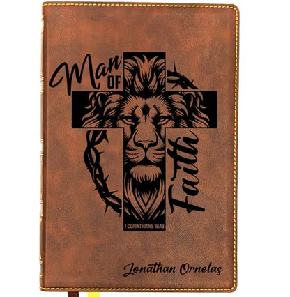 Personalized NKJV Bible, Custom Holy Bible, New King James Version (Lion Man of Faith) - style: Lion Man of Faith