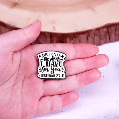 For I Know The Plans I Have For You Enamel Pin Jeremiah 29:11 Badge Christian Brooch For Backpacks Coats Hats Accessories