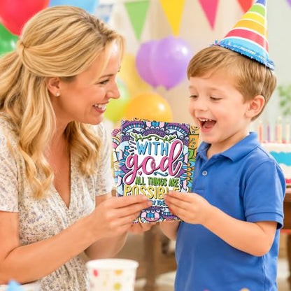 Dvbonike 24Pcs Religious Coloring Books Bible Mandala DIY Color-in Pages - color: A-bible Style ⑤