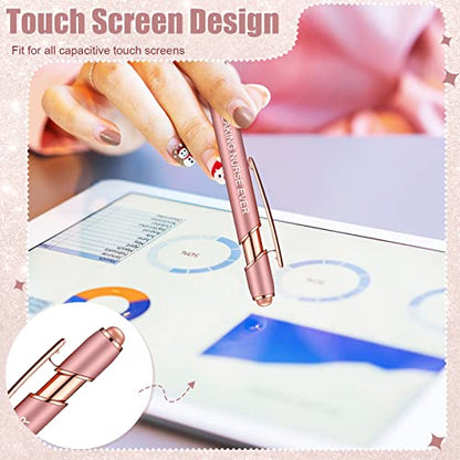 Zonon 12 Pcs Inspirational Pens, Motivational Ballpoint Pen Gifts for Women - color: Rose Gold, style: Nurse Style