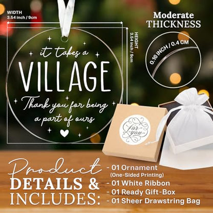 Teacher Ornament 2026, Teacher Christmas Ornament, Christmas Teachers Gifts - color: Thank You 6