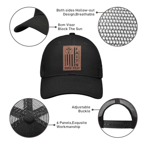Christian Hats for Men Women, Faith Over Fear Hat - color: Raise