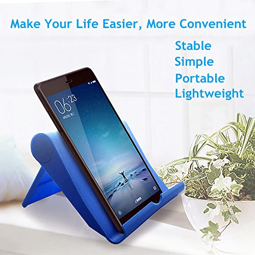 Cell Phone Stand, Desktop Holder for Smartphones, Phones & Tablets (Blue) - color: Blue