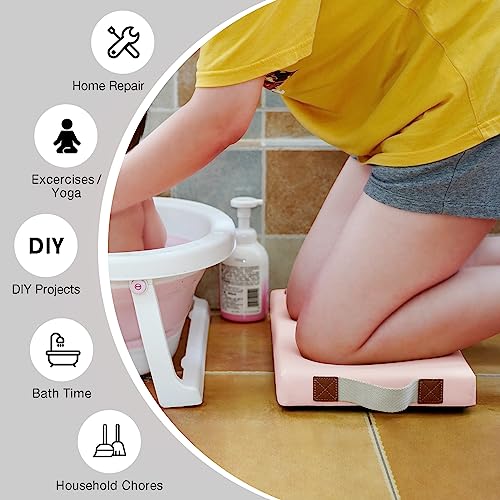 HappyPicnic Waterproof Garden Kneeling Pad, 2in Thick, Pink, 1 Pack - color: Light Pink