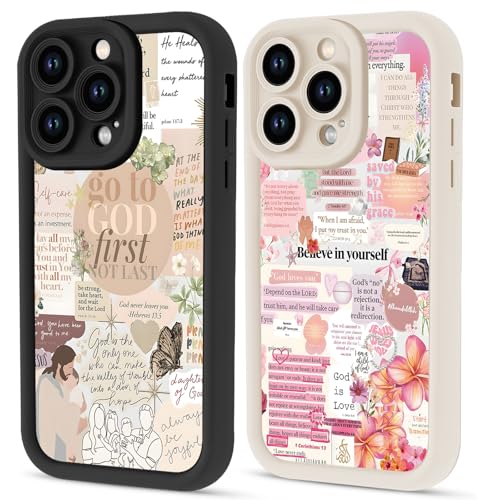 2 Pack Stylish Jesus Christian Collage Phone Cases for iPhone 11 Pro Case Girly Designed Shockproof Soft Protective for Women Men Cover Funda for iPhone 11 Pro 5.8 Inch - color: Collage, size: for iPhone 11 Pro