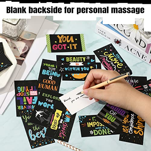 Outus 120 Pcs Motivational Encouragement Inspirational Card Boho Rainbow - style: Dark Style