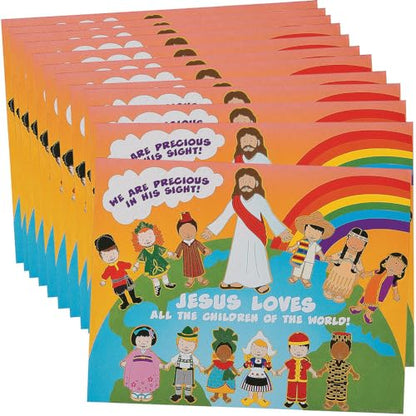 Fun Express Jesus & The Children Magnet Craft Kit – DIY Christian Craft Kids – Perfect Sunday School Church Events Religious Education & Home Activities – Engaging & Easy-to-Make Magnets – 12 Pieces