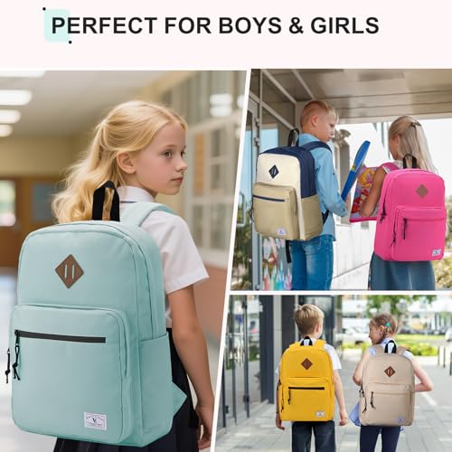 VX VONXURY Kids Backpack for School Travel,16.7 Inch Lightweight Bookbag - color: Mint Green