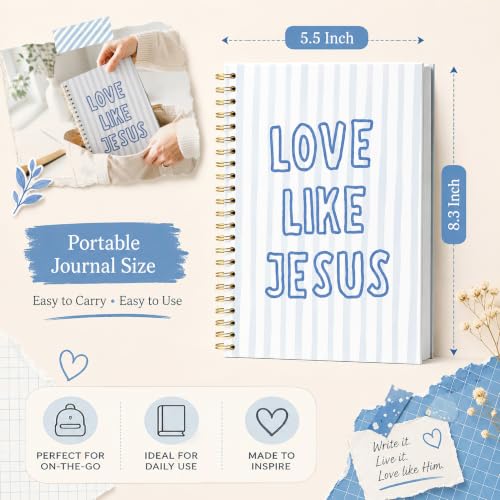 Bible Study Journal Notebook,Christian Prayer Journal for Women Men - color: LOVE LIKE JESUS