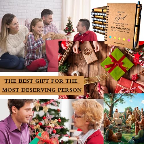 50 Sets Christian Notebooks Bulk Prayer Journals Inspirational Christian Gifts Bible Notebook with Bible Verse Pens for Women Men Church Members Bible Study Groups & Church Families - color: 50 Pcs