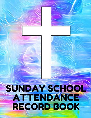 Sunday School Attendance Record Book: Attendance Chart Register for Sunday School Classes, Purple and Aqua Cover