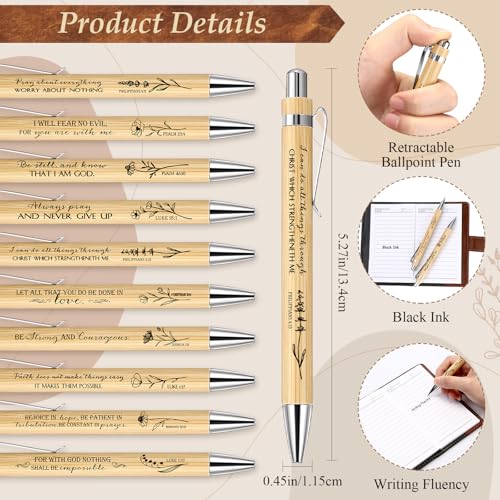 Spakon 20 Pcs Christian Prayer Journals with Pens,English Aesthetics - style: English Aesthetics