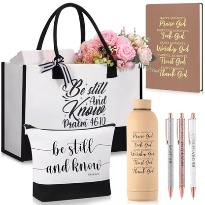 Shinylin 7 Pcs Christian Gifts for Women, Psalm Bible Verse Set, beige - color: Beige