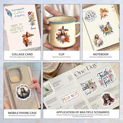 350Pcs Christian Jesus Bible Verse Catholic Stickers Book - style: Christ Sticker Book