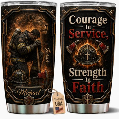 Personalized Christian Gifts For Men - Man Of Faith Bible Warrior Christ Tumbler V15 - A Child Of God Religious Faith For Dad, Husband, Grandpa on Fathers Day, Christmas, Birthday - color: CH-VAR-15