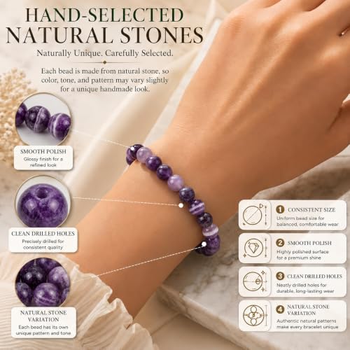 Cherry Tree Collection 100PCS 6mm Dogtooth Amethyst Round Bead Craft Kit - color: dogtooth amethyst, size: 6mm