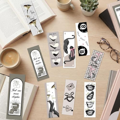 100 Pcs Aesthetic Bookmark Gifts Book Marks for Book Lovers - color: Aesthetic