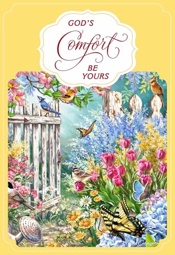 DaySpring - Sympathy - Dona Gelsinger - With Prayers And Sympathy - 4 Design Assortment with Scripture - 12 Boxed Cards & Envelopes - King James Version - size: 4 1/2" x 6 5/8"