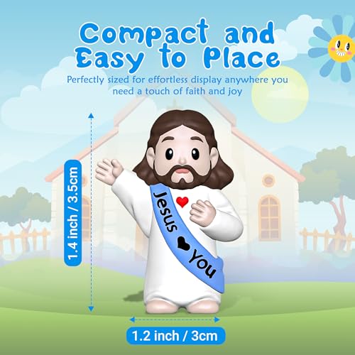 105 Pcs Little Jesus Figures, Mini Jesus Figurines Tiny Statues - color: Multicolor（105pcs）, size: 1.4Inch（105pcs）