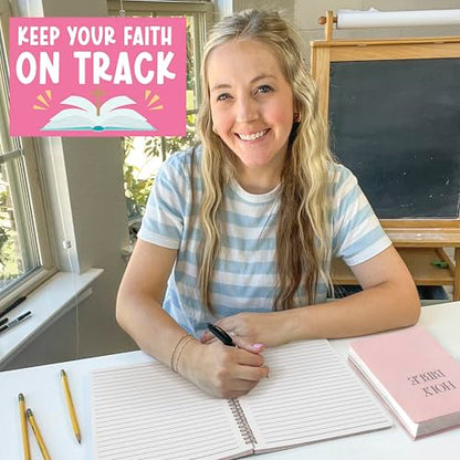 Christian Journals for Women - Bible Notebook for Note Taking - style: Pink Pastel