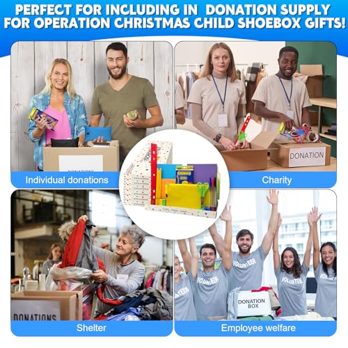 yasuwekik Back to School Supplies Bundle Kit Bulk for Christmas Shoebox Donation Essential Supplies Kit for Christian Charity Packing Party Samaritan Purse Gifts (1)