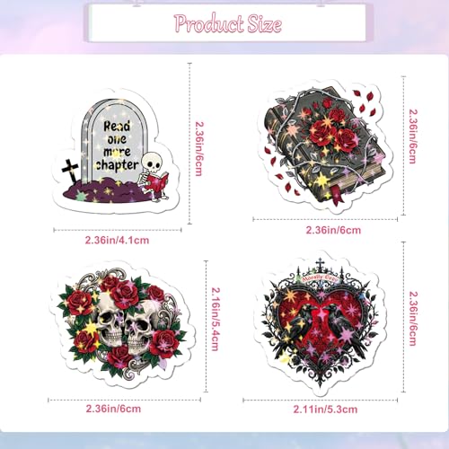 100Pcs Dark Romance Bookish Stickers Gothic Spicyy Book Lover Decal - color: 100pcs Dark Romance 923