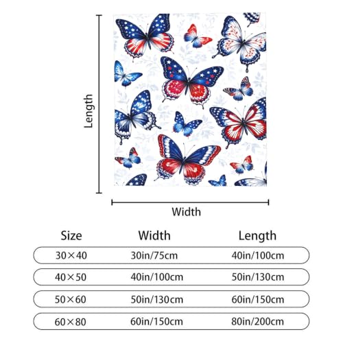 jerkboo American Butterfly Throw Blanket Gift 50"x60" - color: American Butterfly, size: 60"x50"