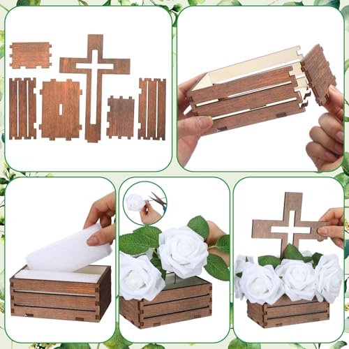 Amyhill 123 Pcs Baptism Centerpieces Decor for Tables, White