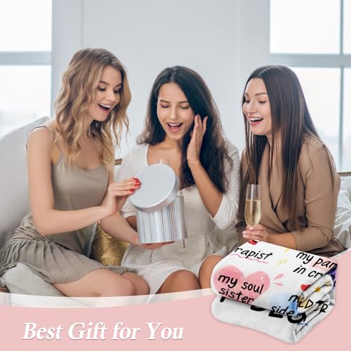 Bestie Gifts for Women, Flannel Soft Best Friend Blanket - 50’’ x 60’’ - color: Bestie