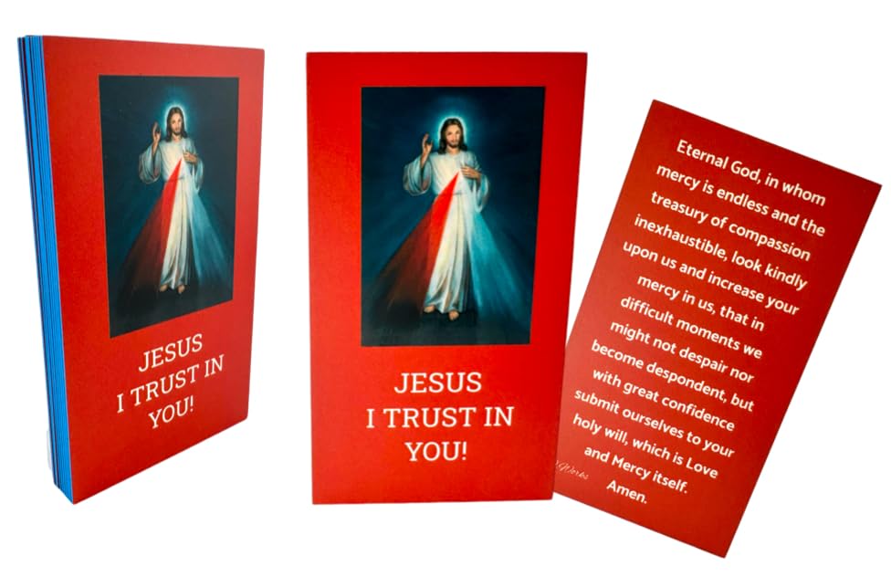 Divine Mercy Holy Cards Bulk Bundle Prayer Pack for School Set of 25