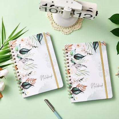 Ruled Notebook/Journal - Journal for Wemon, 8.5" X 6.4" - color: green white