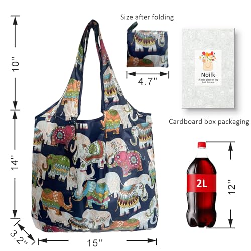 Reusable Grocery bags, Ideal For Shopping, Travel, And Daily Use - color: Cartoon Fish 4 Pack