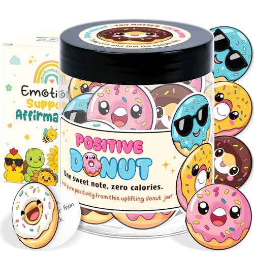 Emotional Support Donuts - Back To School Gifts For Teen - Donut Gift for Women, Coworkers, Girl, Grandaughter - Valentine, Christmas, Birthday Gifts For Teen Girls - Teens Girl Gift Trendy Stuff - color: Positive Donut